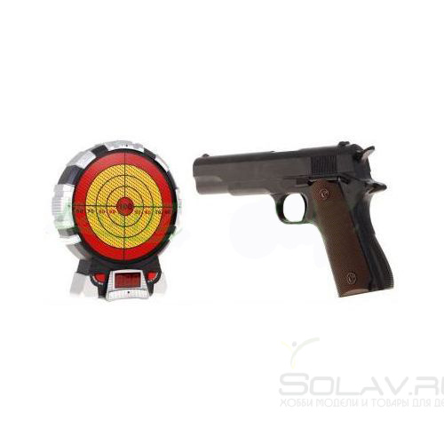 Игровой набор "Лазерный пистолет и мишень с указанием баллов" на батарейках - XZ-H9V